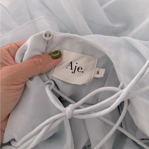 Aje Pandorea Layered Maxi Dress Silver Blue - Picture 11 of 16